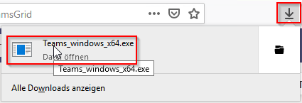 Installieren Sie Teams.