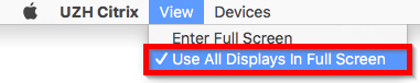 View - Use All Displays in Full Screen