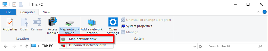 Map network drive
